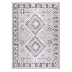 Kusový koberec Sion Sisal Aztec 3007 pink/ecru – na von aj na doma