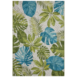 Kusový koberec Flair 105617 Tropical Leaves Turqouise Green – na von aj na doma