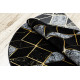 AKCIA: 120x120 (průměr) kruh cm Kusový koberec Gloss 400B 86 3D geometric black/gold kruh