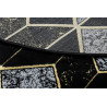 AKCIA: 120x120 (průměr) kruh cm Kusový koberec Gloss 400B 86 3D geometric black/gold kruh