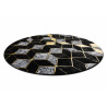 AKCIA: 120x120 (průměr) kruh cm Kusový koberec Gloss 400B 86 3D geometric black/gold kruh