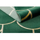 AKCIA: 80x150 cm Kusový koberec Emerald 1021 green and gold