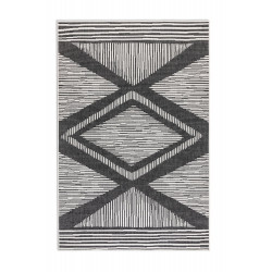 AKCIA: 80x150 cm Kusový koberec Gemini 106014 Black z kolekcie Elle – na von aj na doma