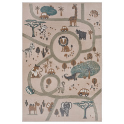 Detský koberček Adventures 105972 Cream Brown Grey