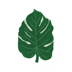 Ručne tkaný kusový koberec Monstera Leaf