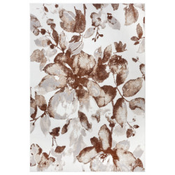 Kusový koberec Shine 105921 Floral White Brown