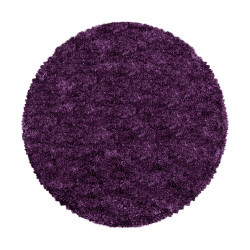 Kusový koberec Fluffy Shaggy 3500 lila kruh - 80x80 (priemer) kruh cm Ayyildiz koberce 