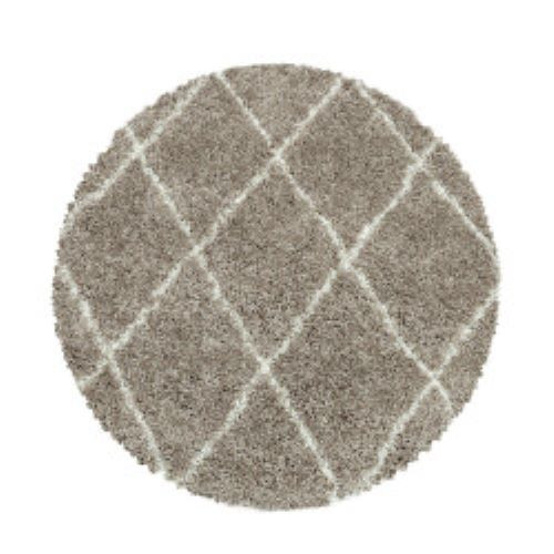 Kusový koberec Alvor Shaggy 3401 beige kruh - 200x200 (priemer) kruh cm Ayyildiz koberce 