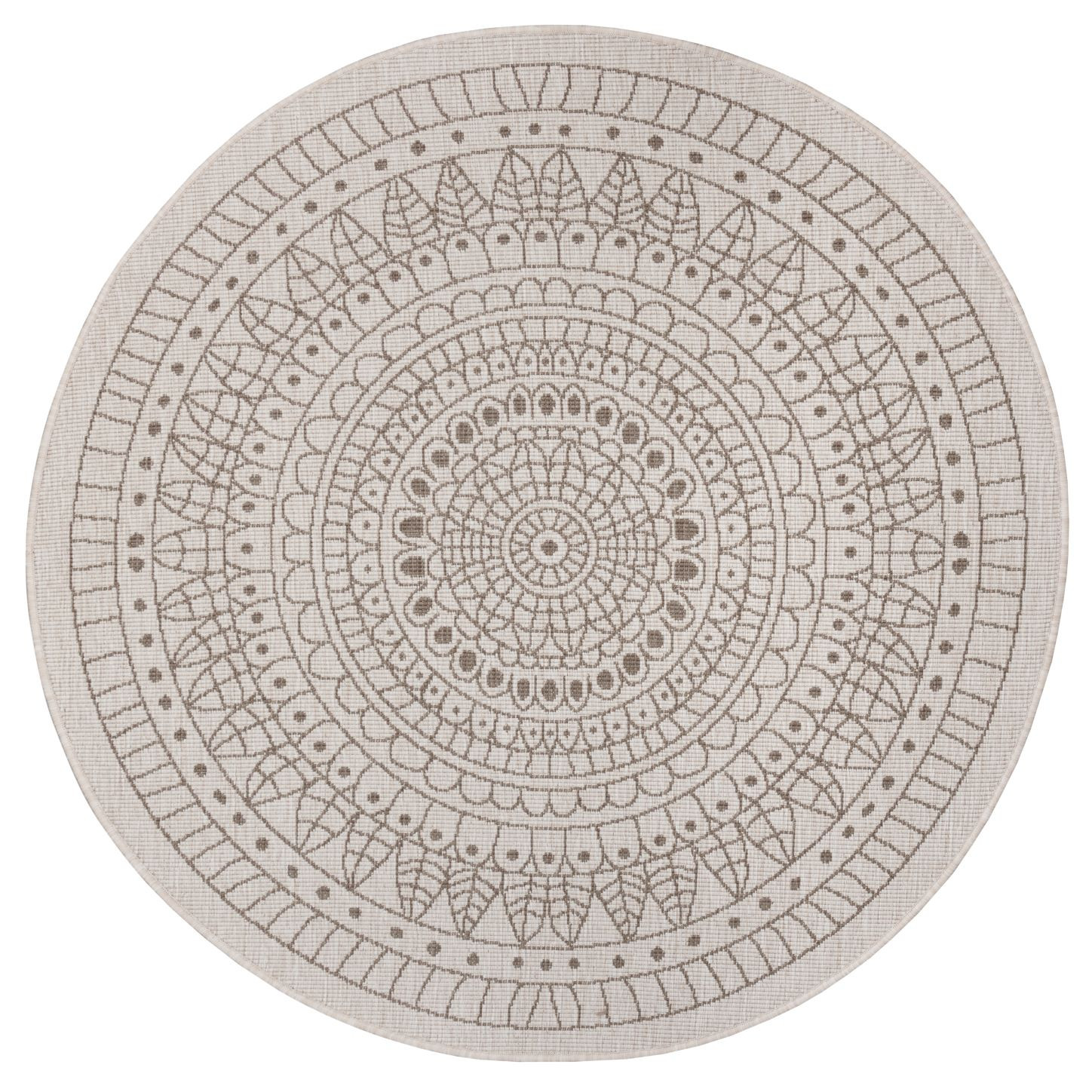 Kusový koberec Twin-Wendeteppiche 105475 Linen kruh – na von aj na doma - 240x240 (priemer) kruh cm NORTHRUGS - Hanse Home koberce 