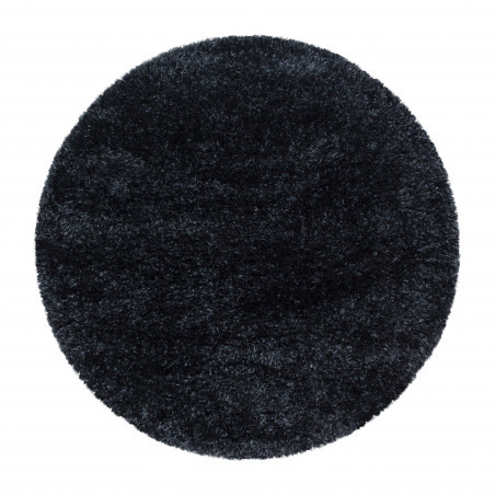 Kusový koberec Brilliant Shaggy 4200 Black kruh - 160x160 (priemer) kruh cm Ayyildiz koberce 