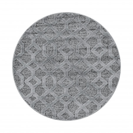 Kusový koberec Pisa 4702 Grey kruh - 200x200 (priemer) kruh cm Ayyildiz koberce 