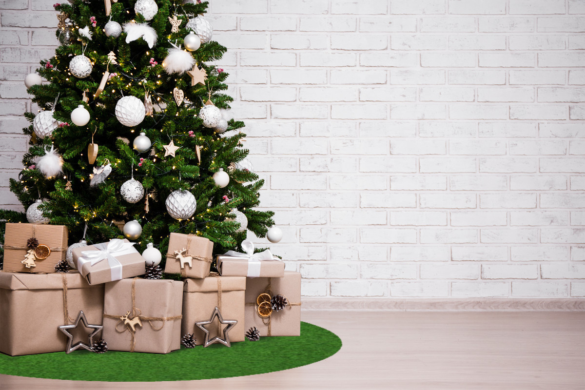 Vianočný kruhový koberec pod stromček Sporting – na von aj na doma - 150x150 (priemer) kruh cm Mujkoberec Original 