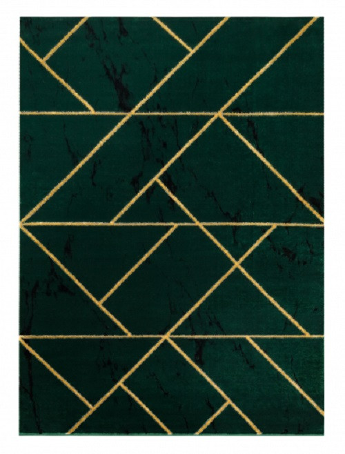 Kusový koberec Emerald geometric 1012 green and gold - 160x220 cm Dywany Łuszczów 