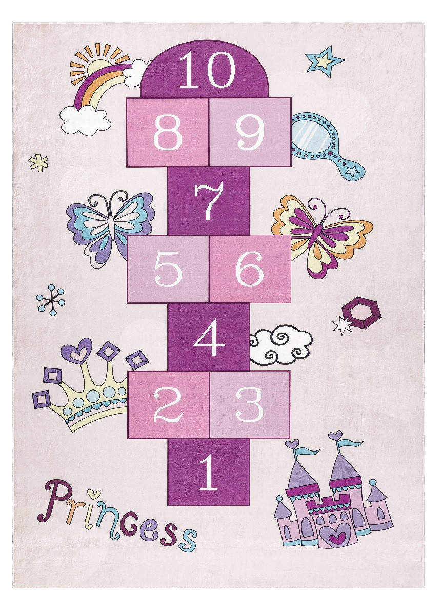 Detský kusový koberec Bambino 2285 Hopscotch pink - 80x150 cm Dywany Łuszczów 