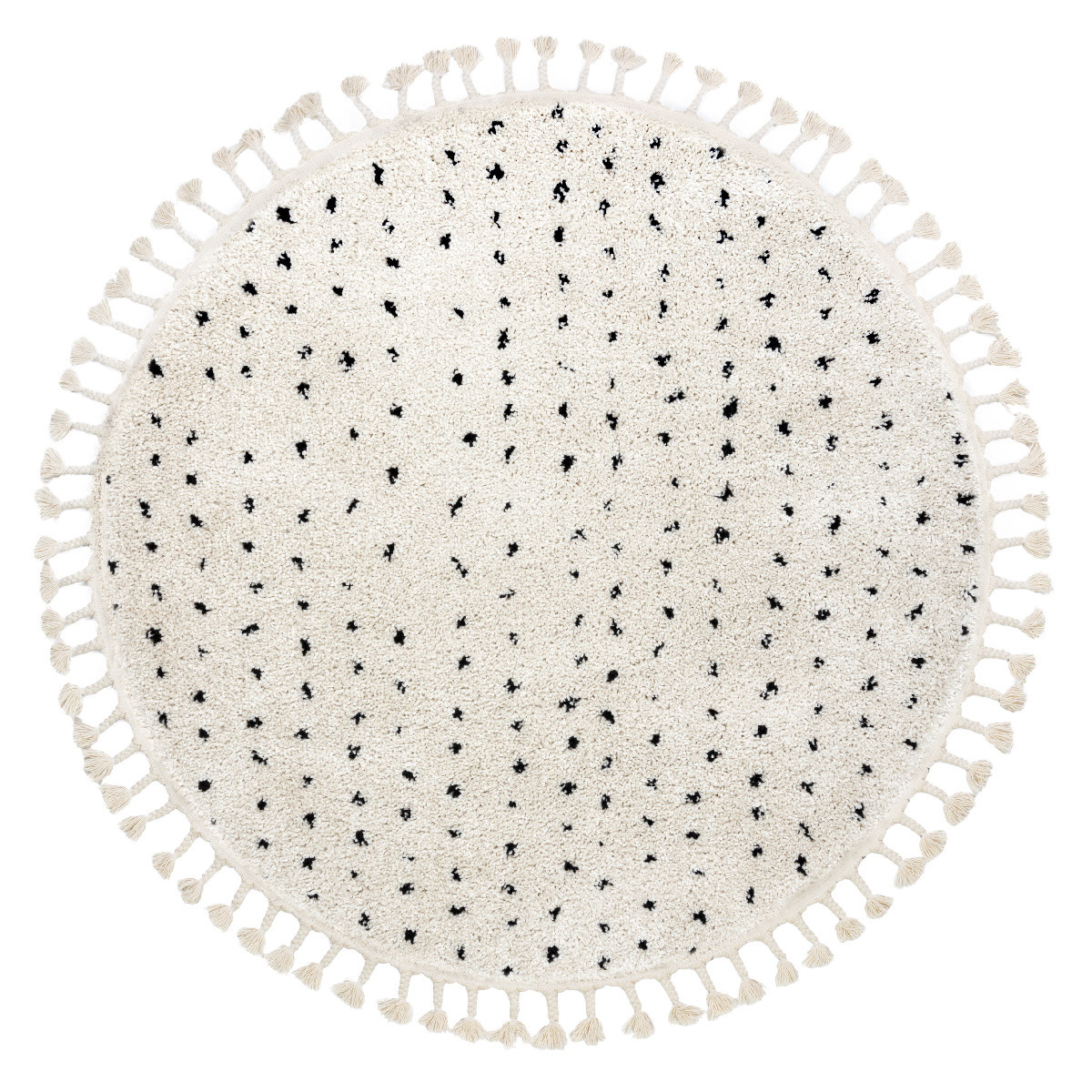 Kusový koberec Berber Syla B752 dots cream kruh - 160x160 (priemer) kruh cm Dywany Łuszczów 