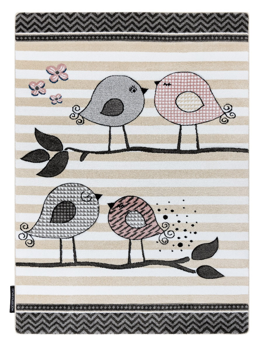 Detský kusový koberec Petit Birds cream - 160x220 cm Dywany Łuszczów 