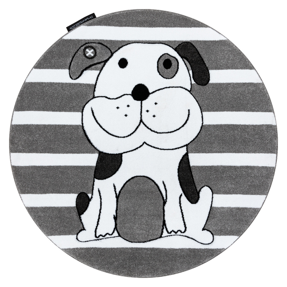 Detský kusový koberec Petit Puppy grey kruh - 160x160 (priemer) kruh cm Dywany Łuszczów 