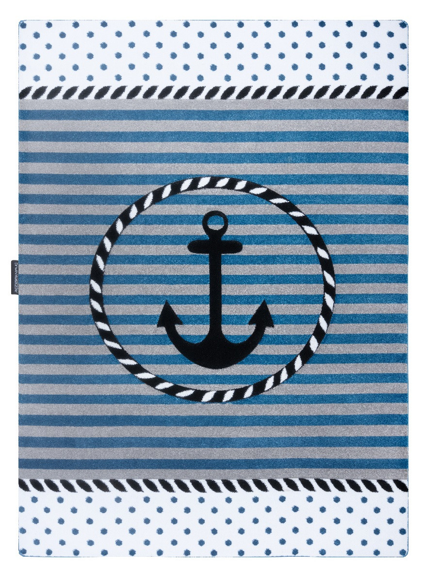 Detský kusový koberec Petit Marine anchor sea blue - 140x190 cm Dywany Łuszczów 