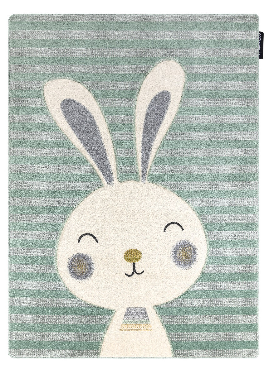 Detský kusový koberec Petit Rabbit green - 160x220 cm Dywany Łuszczów 