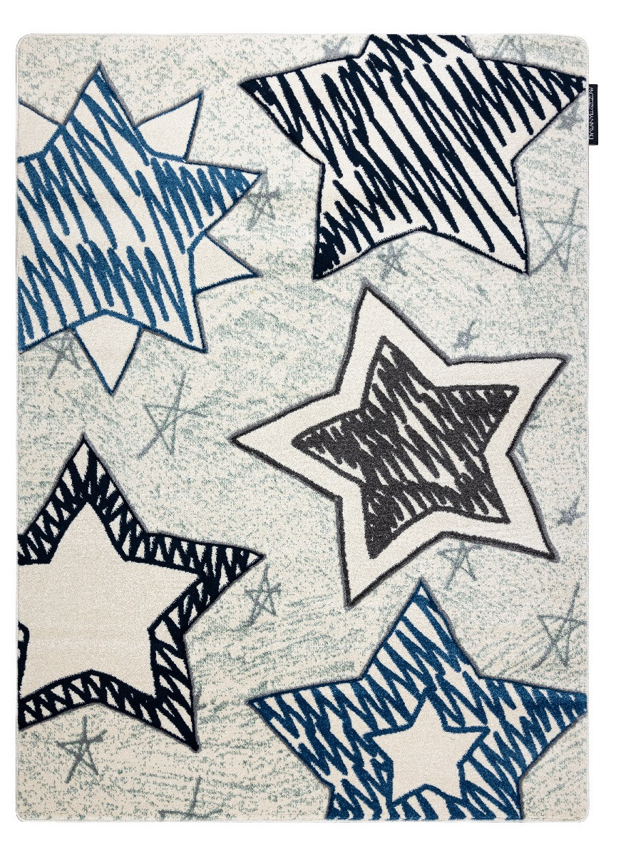 Detský kusový koberec Petit Stars blue - 140x190 cm Dywany Łuszczów 