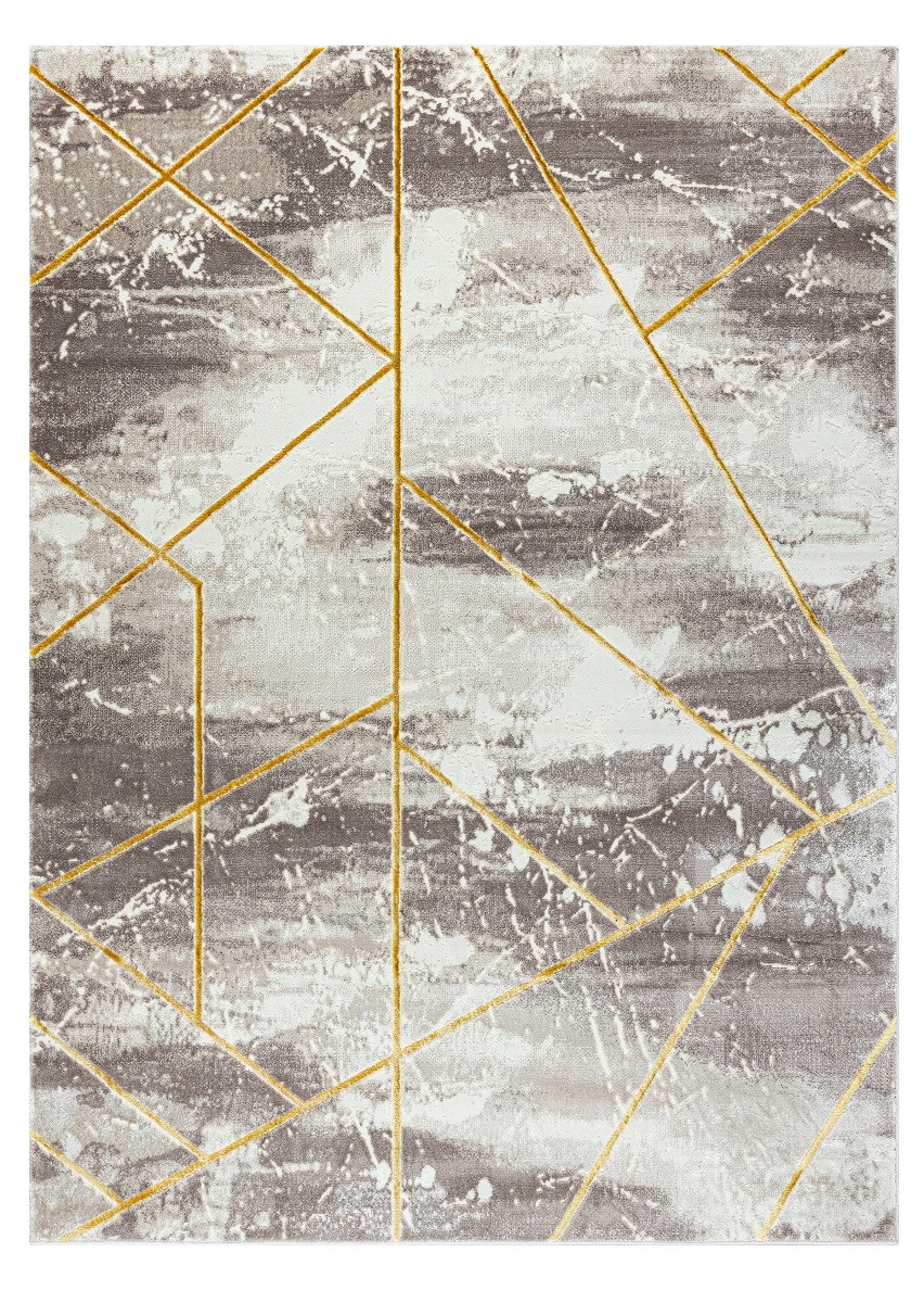 Kusový koberec Core 1818 Geometric ivory/gold - 160x220 cm Dywany Łuszczów 