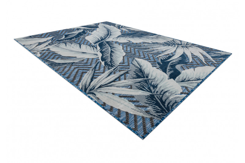 Kusový koberec Botanic 65242 Feathers navy – na von aj na doma - 78x150 cm Dywany Łuszczów 