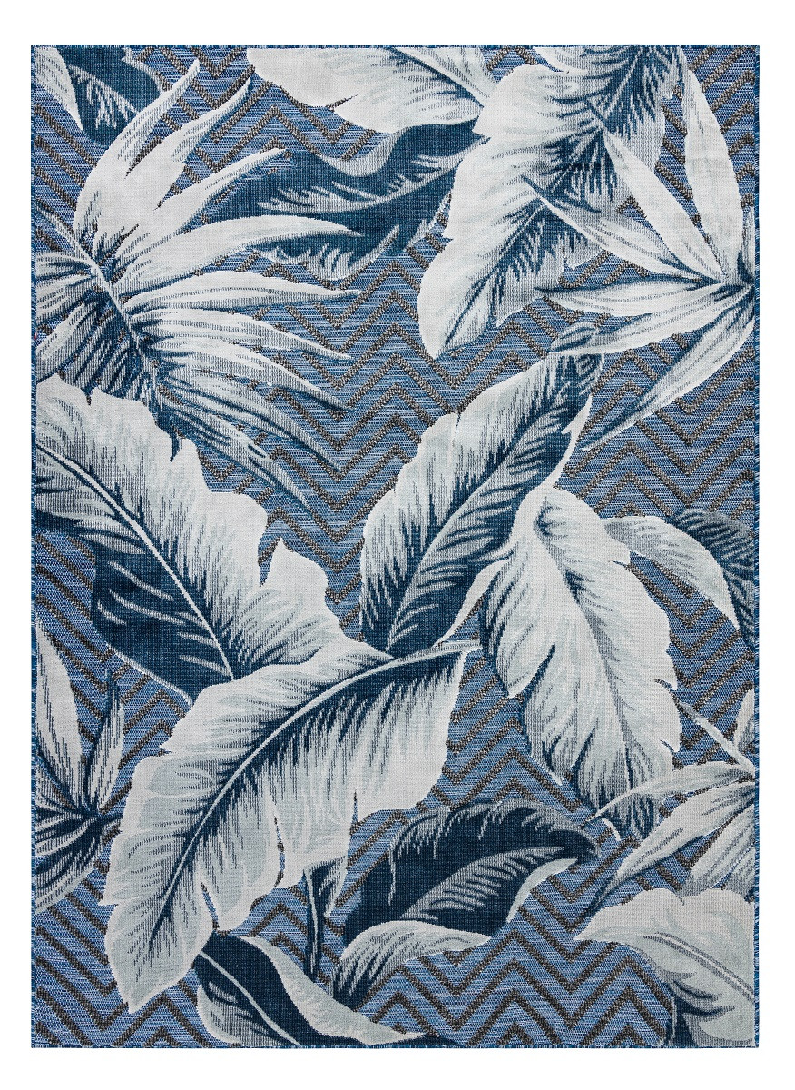 Kusový koberec Botanic 65242 Feathers navy – na von aj na doma - 157x220 cm Dywany Łuszczów 