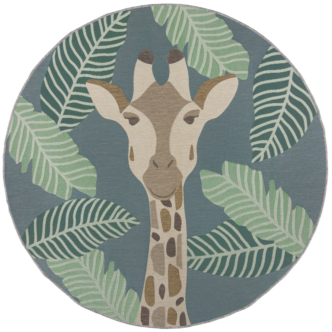 Kusový koberec Dauntless Eric Giraffe – na von aj na doma - 160x160 (priemer) kruh cm Flair Rugs koberce 