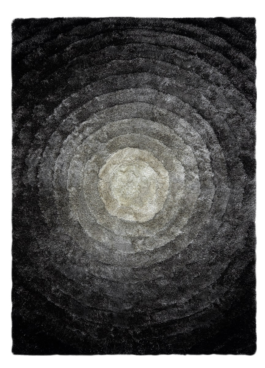 Kusový koberec Flim 008-B2 Circles grey - 160x220 cm Dywany Łuszczów 