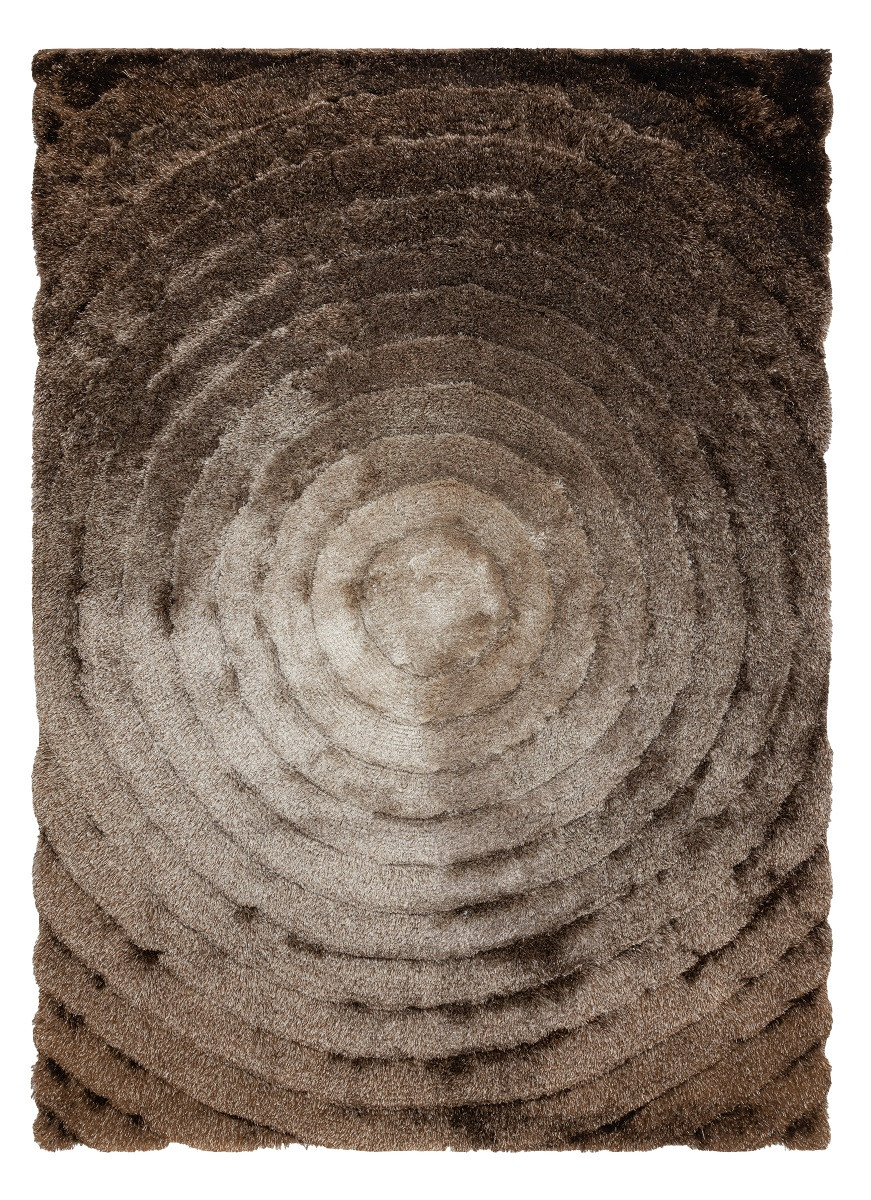Kusový koberec Flim 008-B7 Circles brown - 80x150 cm Dywany Łuszczów 