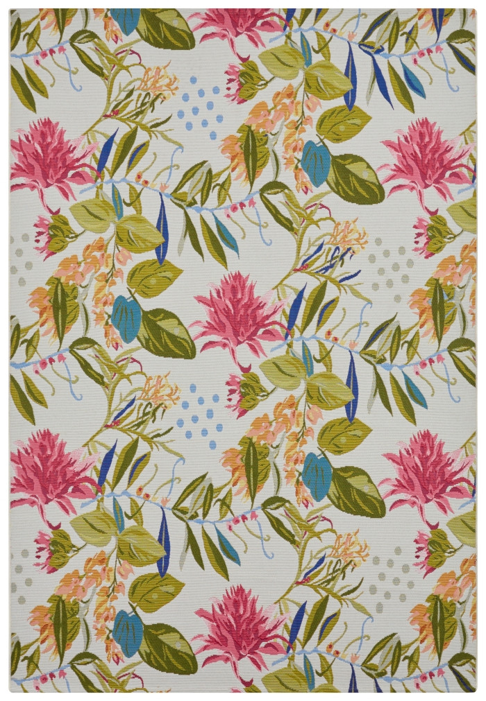 Kusový koberec Flair 105613 Flowers and Leaves Multicolored – na von aj na doma - 80x165 cm Hanse Home Collection koberce 