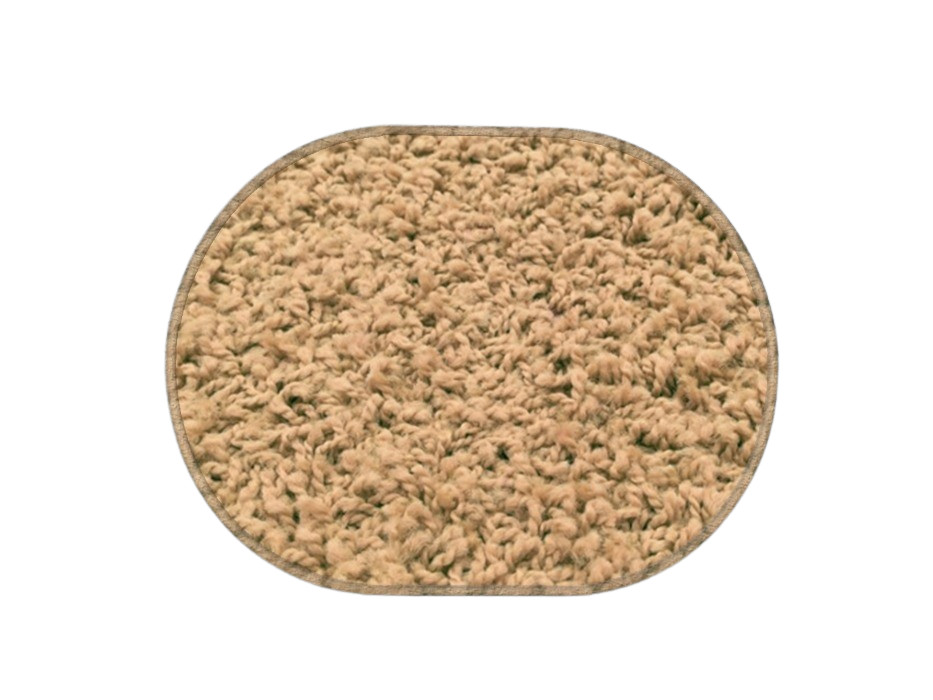 Kusový koberec Color shaggy béžový ovál - 80x120 cm Vopi koberce 