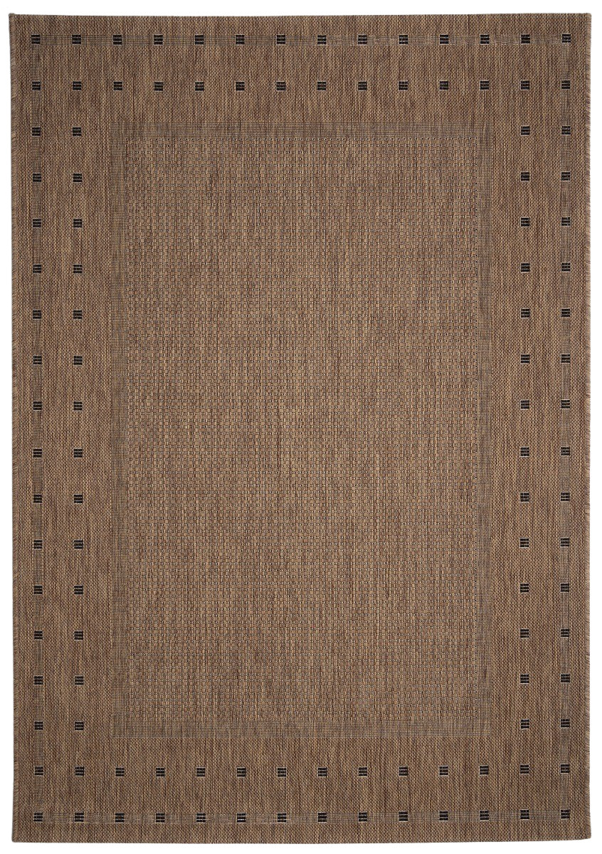 Kusový koberec FLOORLUX Coffee/Black 20329 Spoltex – na von aj na doma - 120x170 cm Devos koberce 