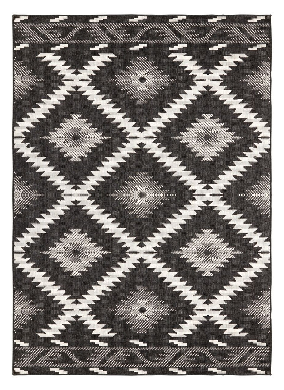 Kusový koberec Twin Supreme 103429 Malibu black creme – na von aj na doma - 80x250 cm NORTHRUGS - Hanse Home koberce 