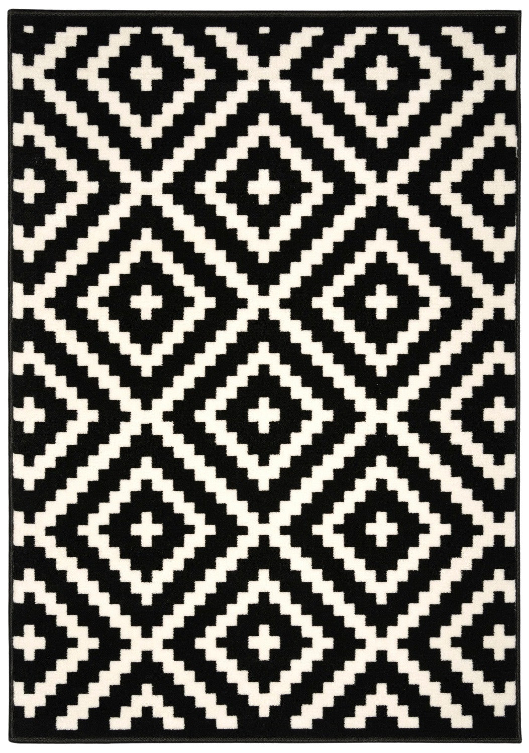 Kusový koberec Gloria new black/cream - 160x230 cm Alfa Carpets  