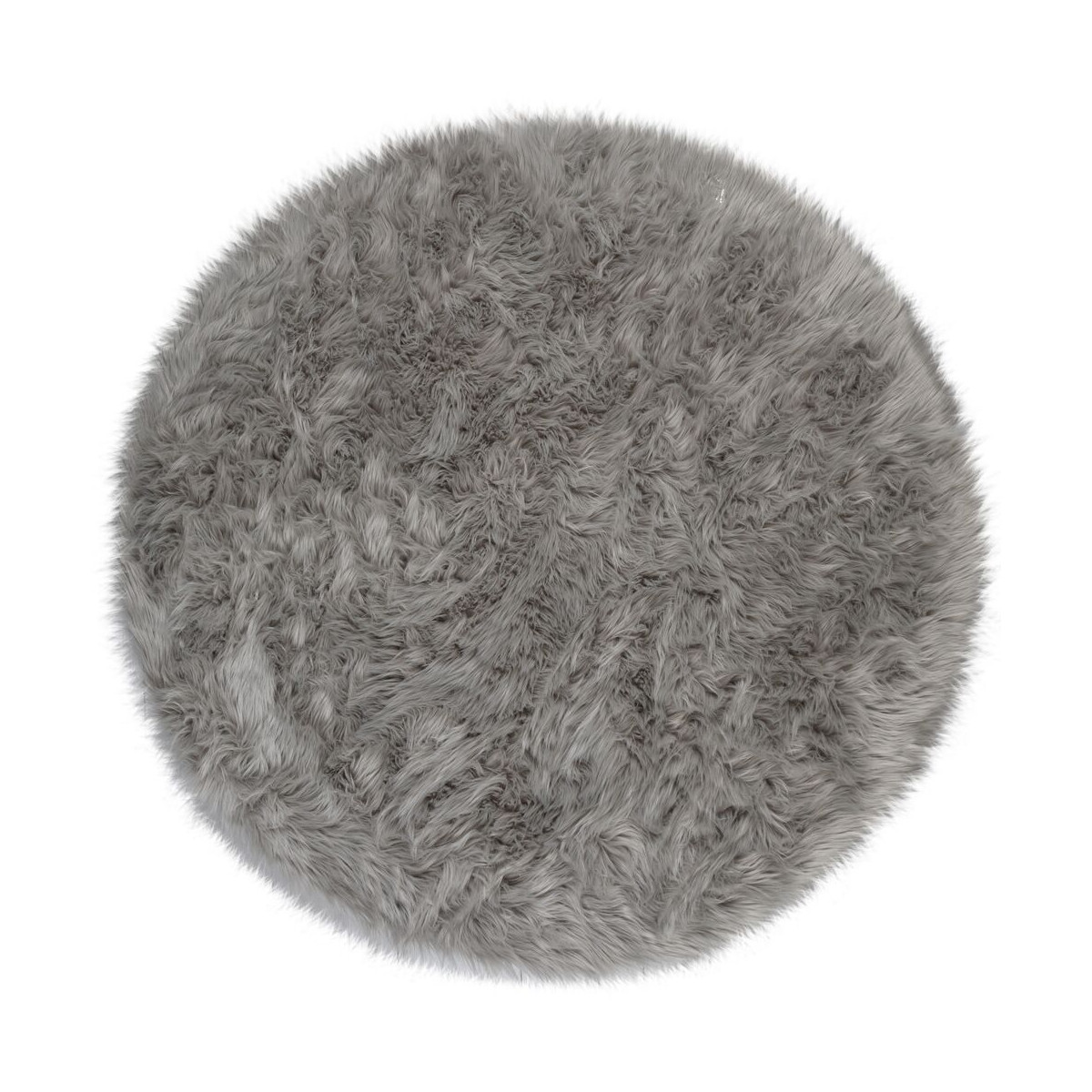 AKCIA: 120x120 (průměr) kruh cm Kusový koberec Faux Fur Sheepskin Grey kruh