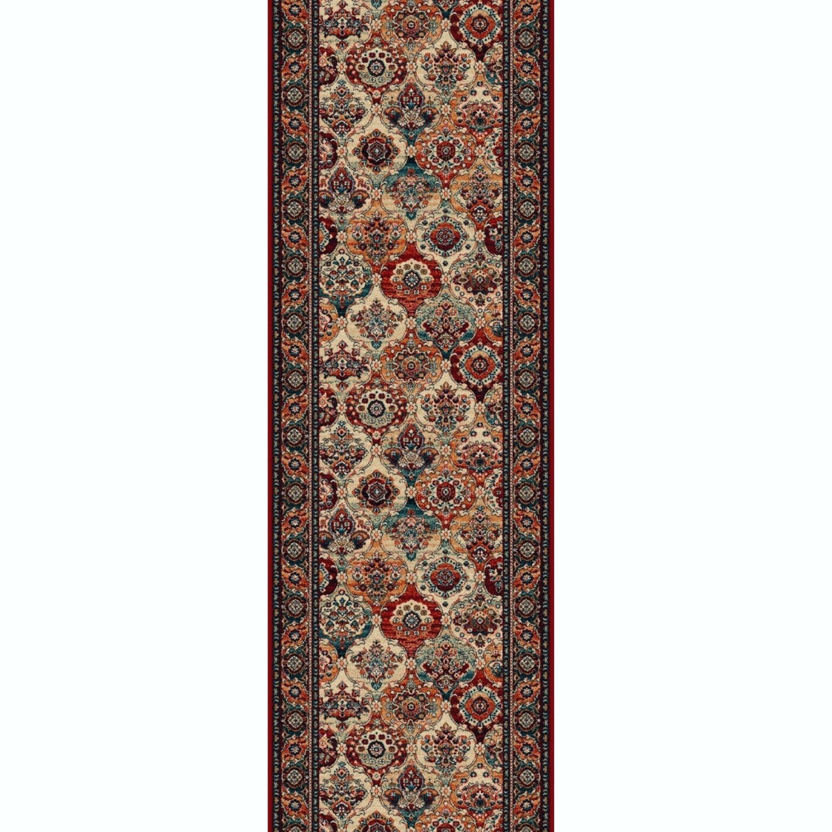 AKCIA: 80x80 cm s obšitím Orientálny behúň na mieru Isfahan Forenza bordo