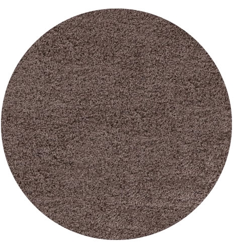 Kusový koberec Life Shaggy 1500 mocca kruh - 200x200 (priemer) kruh cm Ayyildiz koberce 