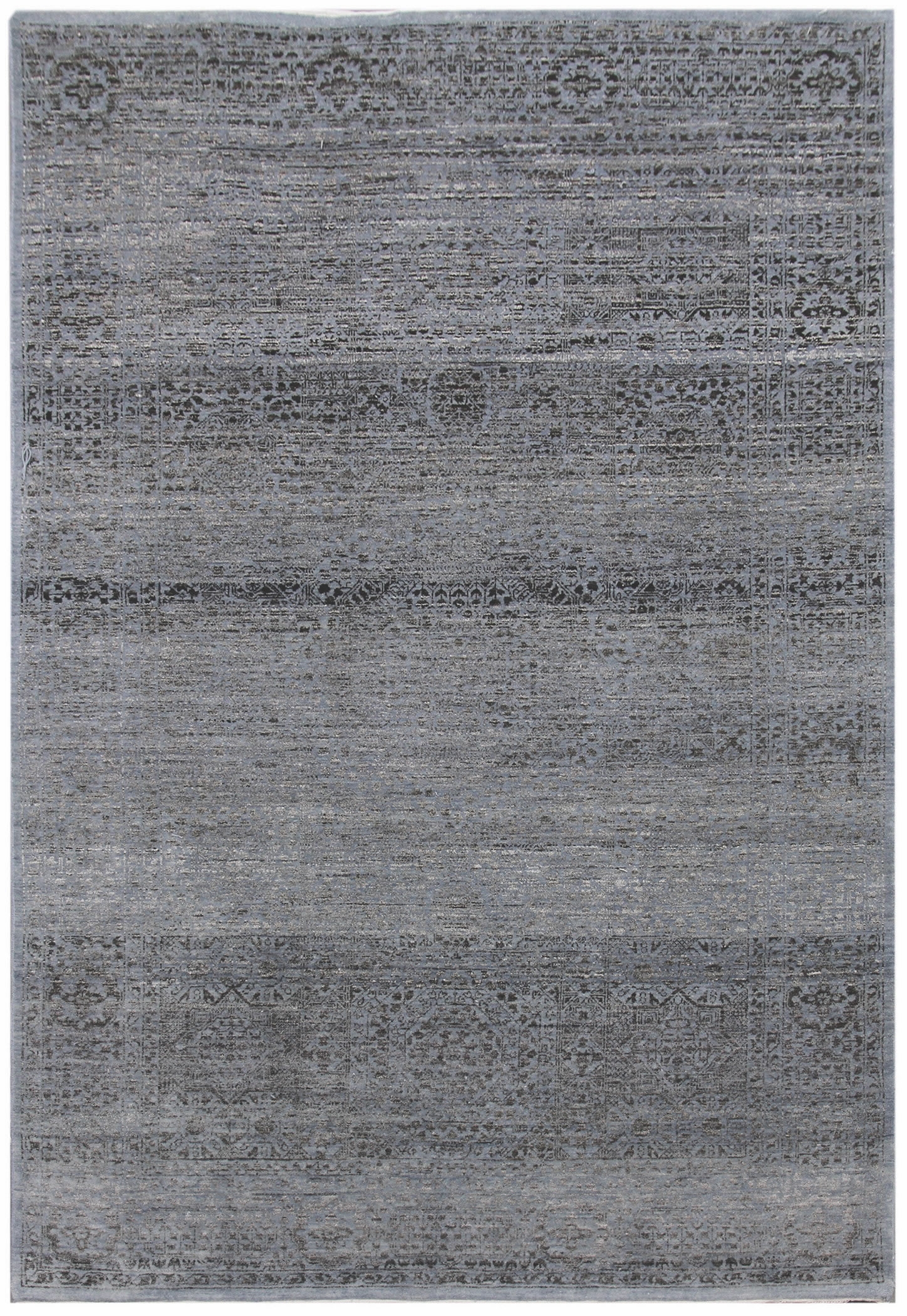 Ručne viazaný kusový koberec Diamond DC-MAMLOOK jeans blue / black - 365x550 cm Diamond Carpets koberce 