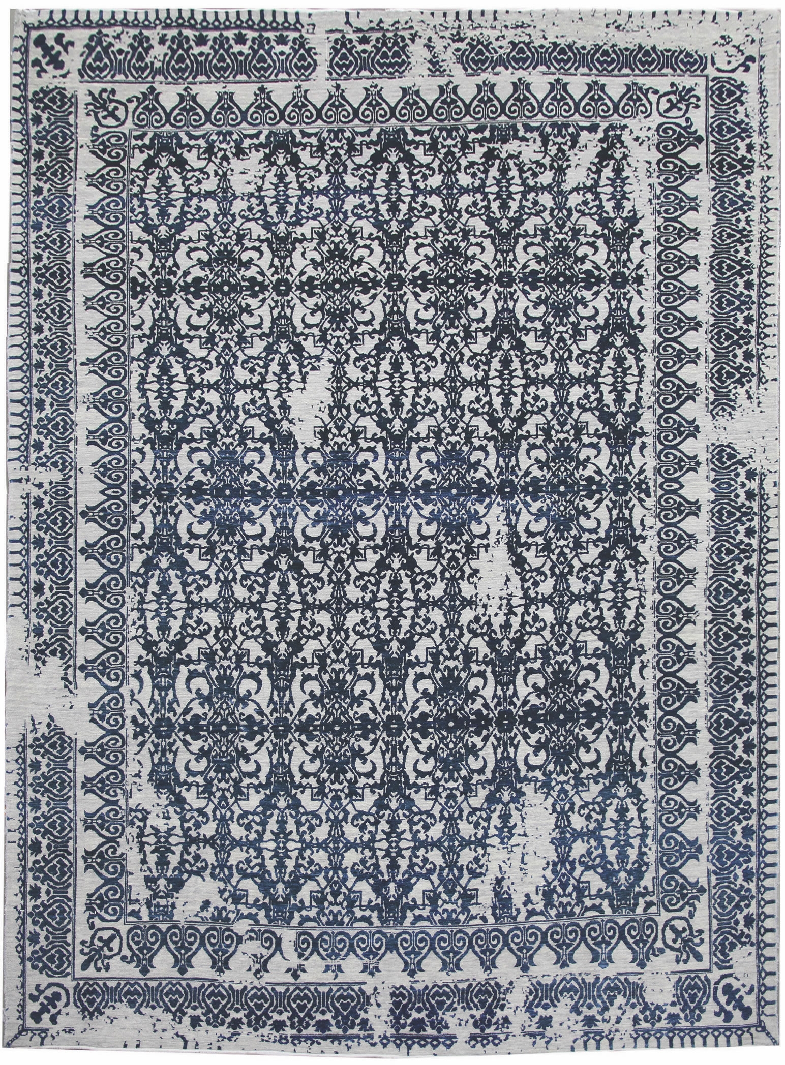 Ručne viazaný kusový koberec Diamond DC-JK 7 Silver / denim - 120x170 cm Diamond Carpets koberce 