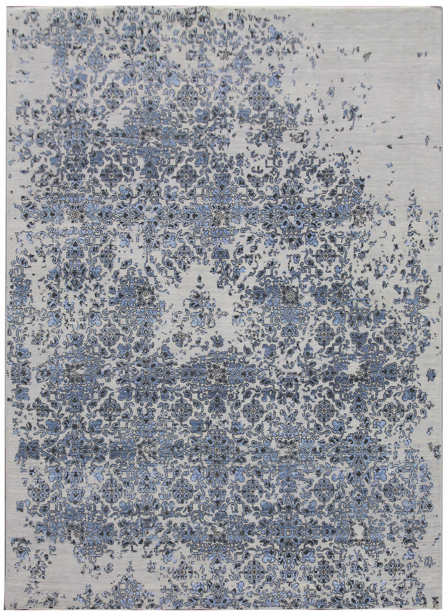 Ručne viazaný kusový koberec Diamond DC-JK 3 Silver / blue - 305x425 cm Diamond Carpets koberce 