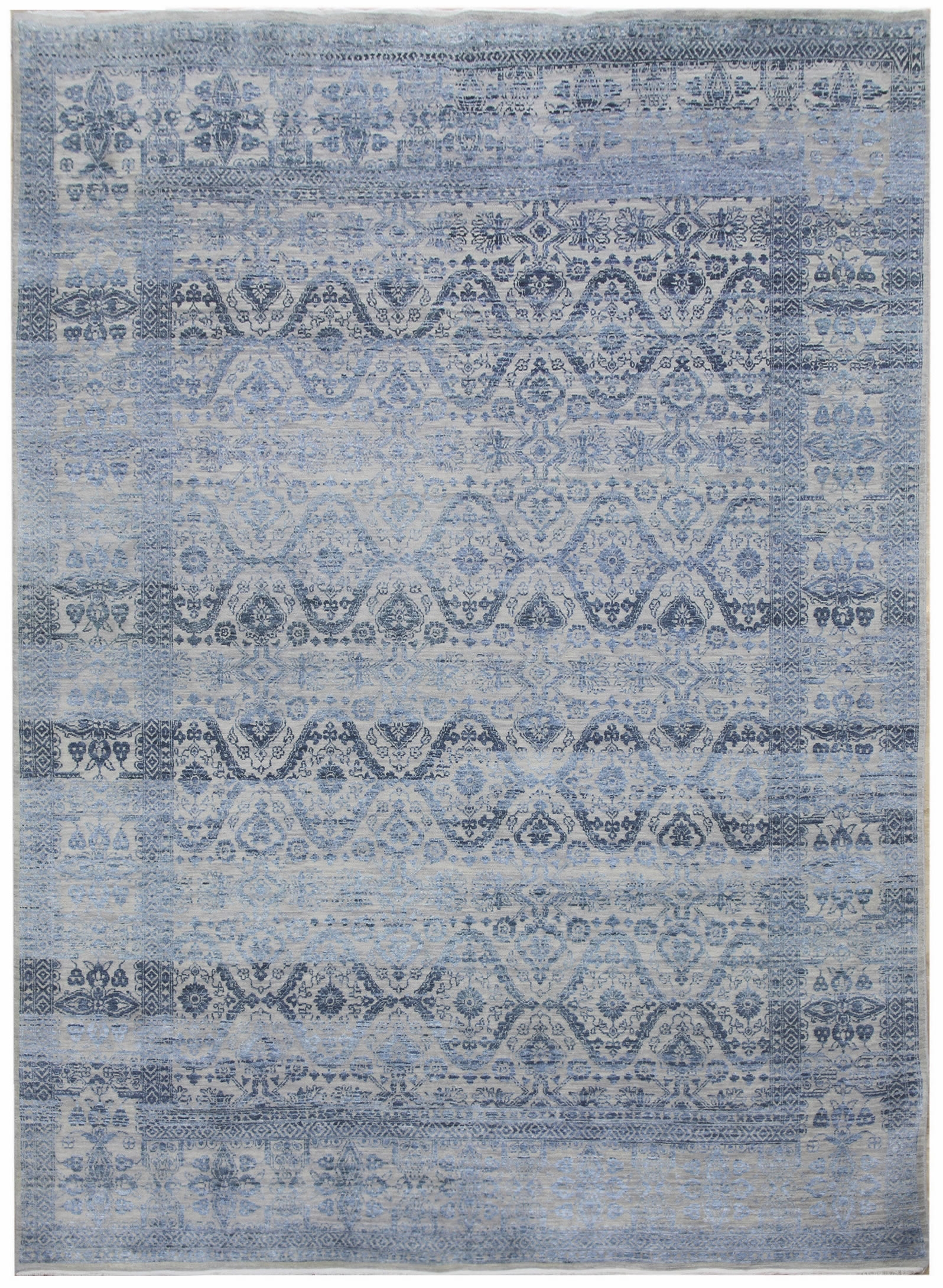 Ručne viazaný kusový koberec Diamond DC-HALI B Silver / blue - 160x230 cm Diamond Carpets koberce 
