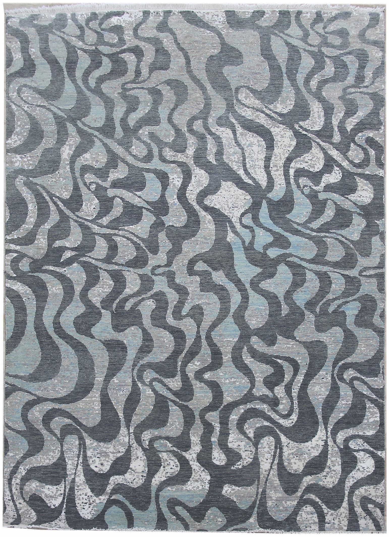 Ručne viazaný kusový koberec Diamond DC-M1 Grey / aqua - 140x200 cm Diamond Carpets koberce 