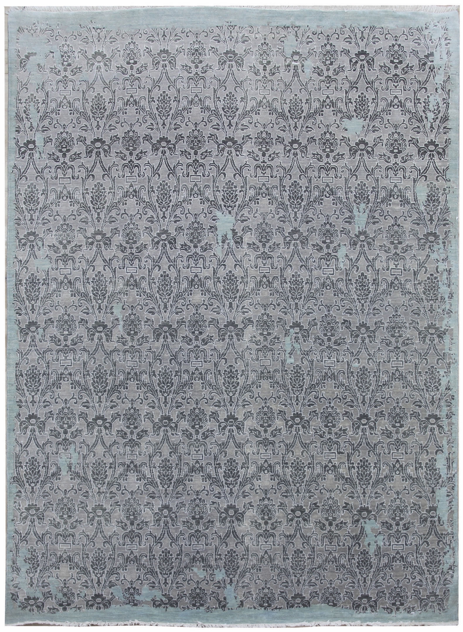 Ručne viazaný kusový koberec Diamond DC-M 5 Light grey / aqua - 245x305 cm Diamond Carpets koberce 