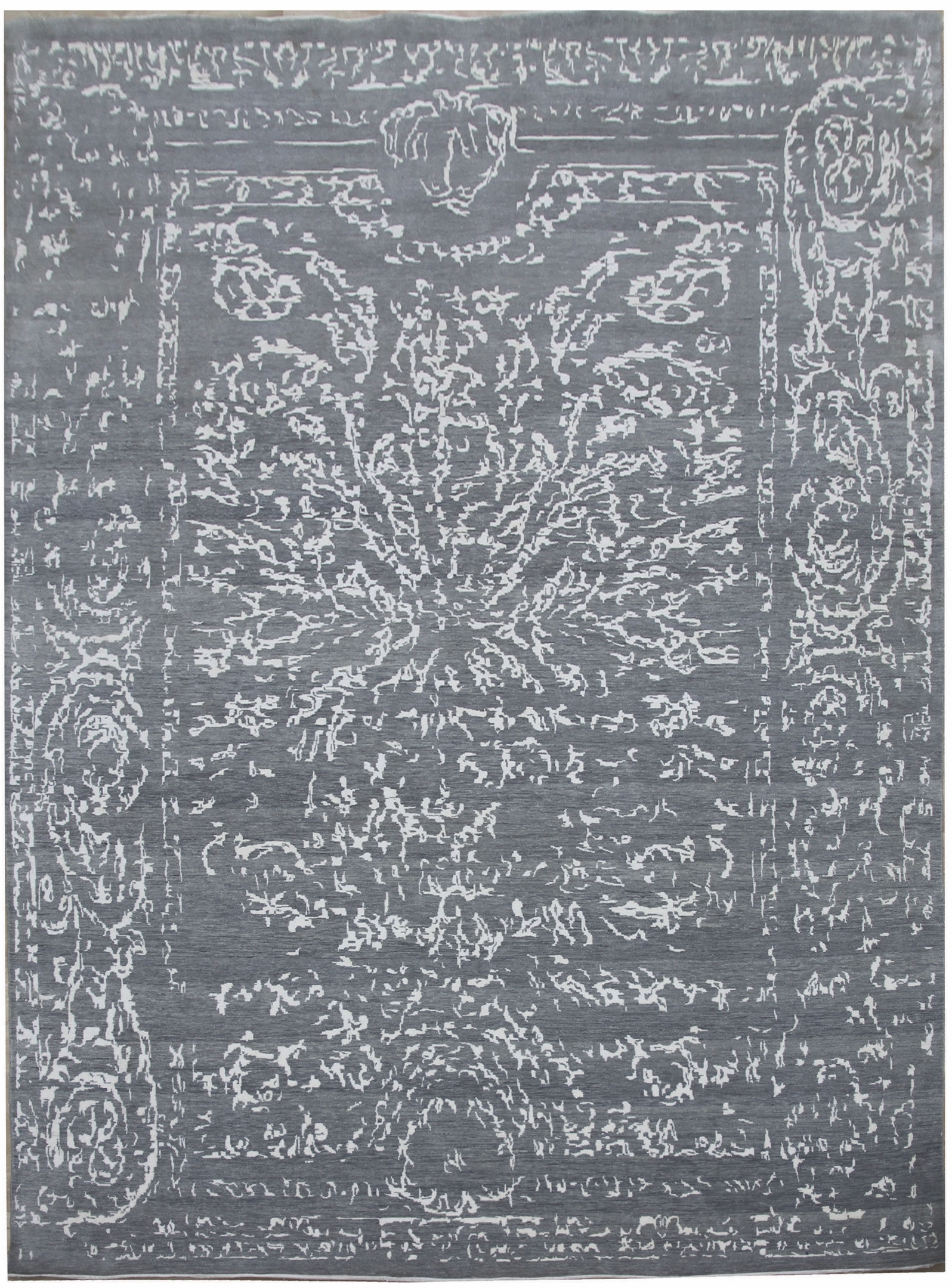 Ručne viazaný kusový koberec Diamond DC-JK 2 Light grey / silver - 365x457 cm Diamond Carpets koberce 