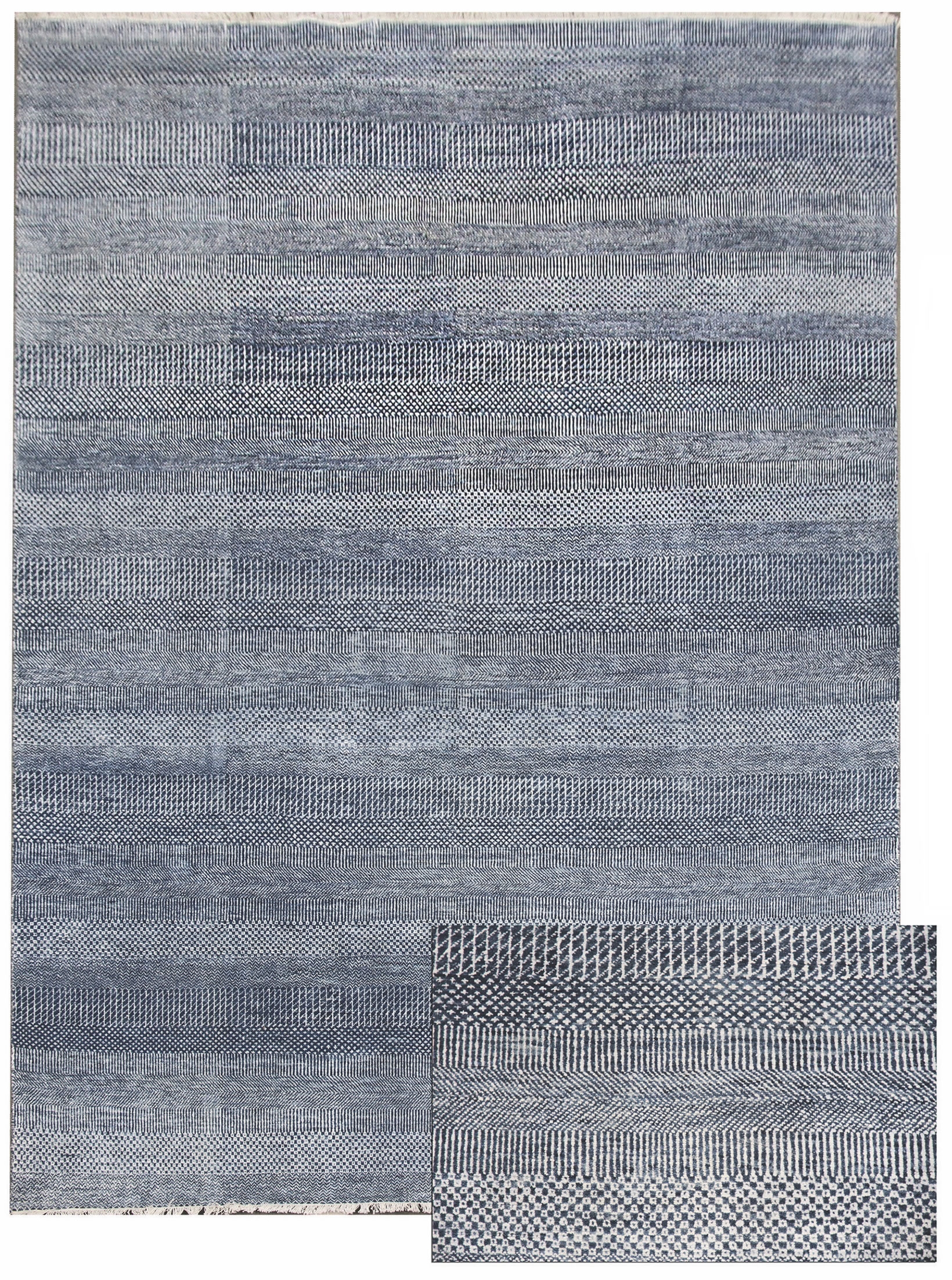 Ručne viazaný kusový koberec Diamond DC-MCN Medium blue / silver - 140x200 cm Diamond Carpets koberce 