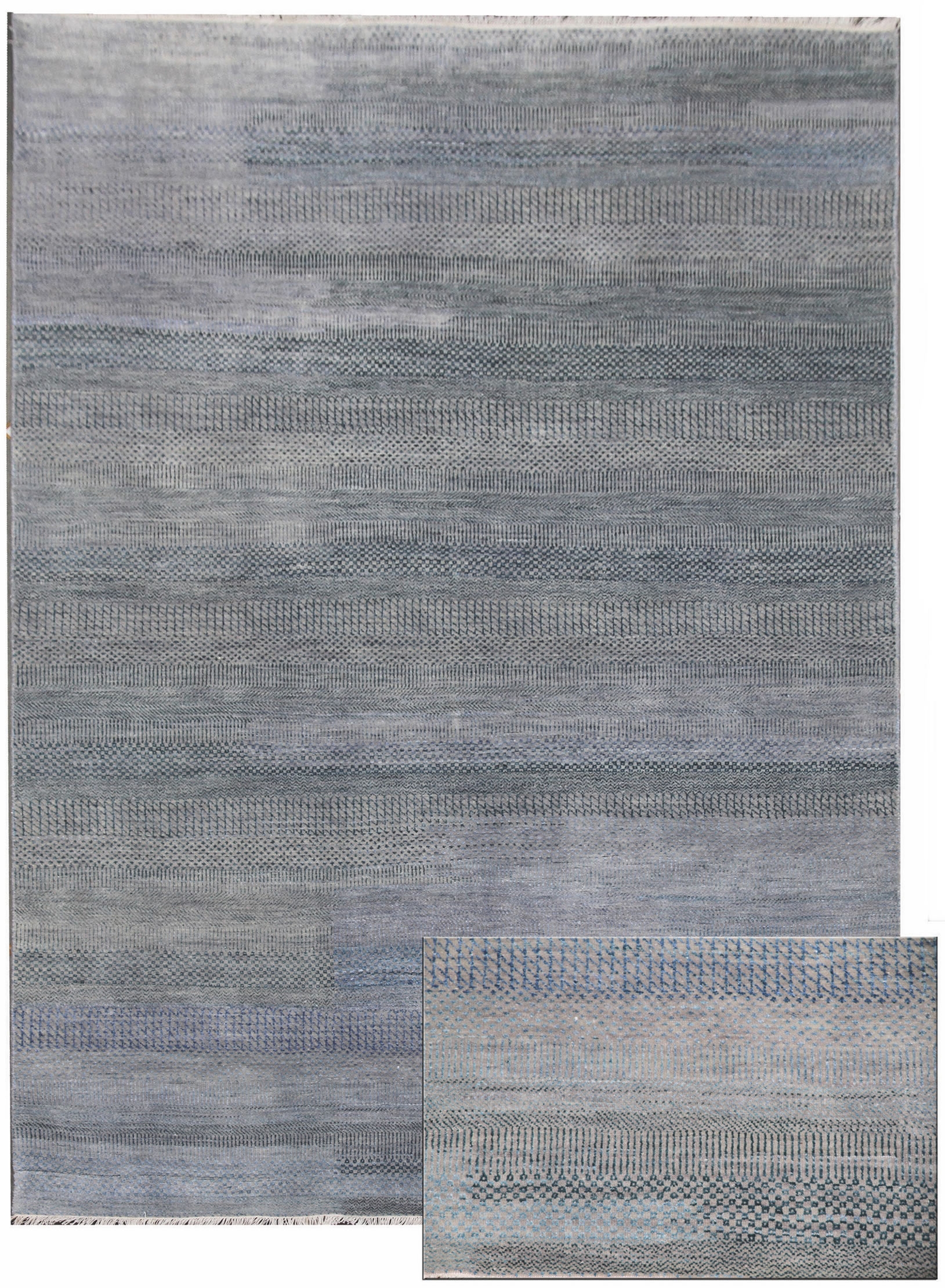 Ručne viazaný kusový koberec Diamond DC-MCN Silver / light blue - 365x457 cm Diamond Carpets koberce 