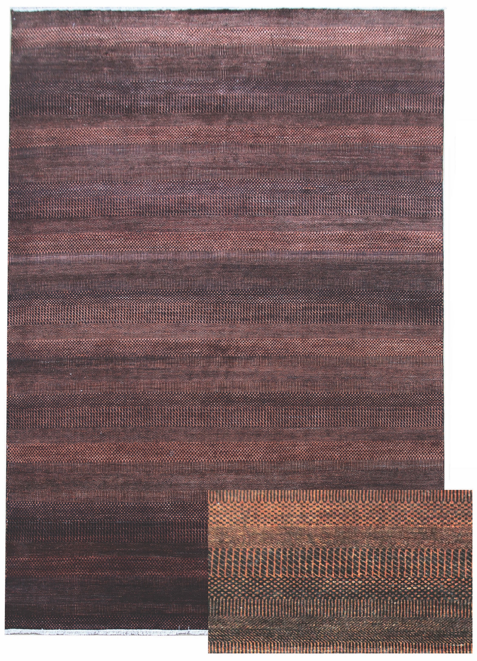 Ručne viazaný kusový koberec Diamond DC-MCN Black / rust - 140x200 cm Diamond Carpets koberce 