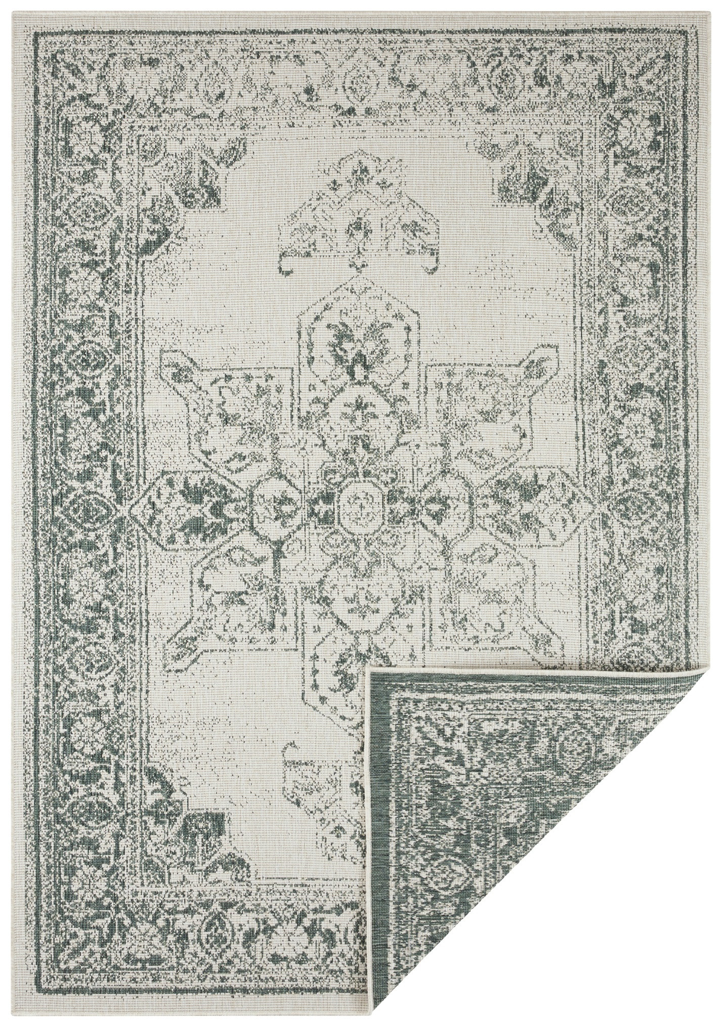 Kusový koberec Twin Supreme 104139 Green / Cream – na von aj na doma - 120x170 cm NORTHRUGS - Hanse Home koberce 