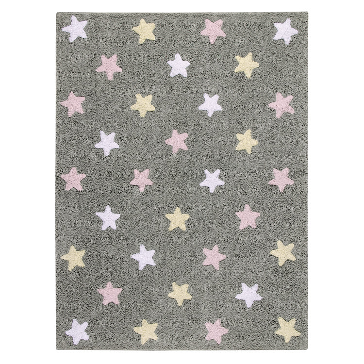 Pre zvieratá: Prateľný koberec Tricolor Stars Grey-Pink - 120x160 cm Lorena Canals koberce 